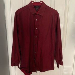 Apt. 9 Slim Fit Dress Shirt Dark Red 16.5 neck